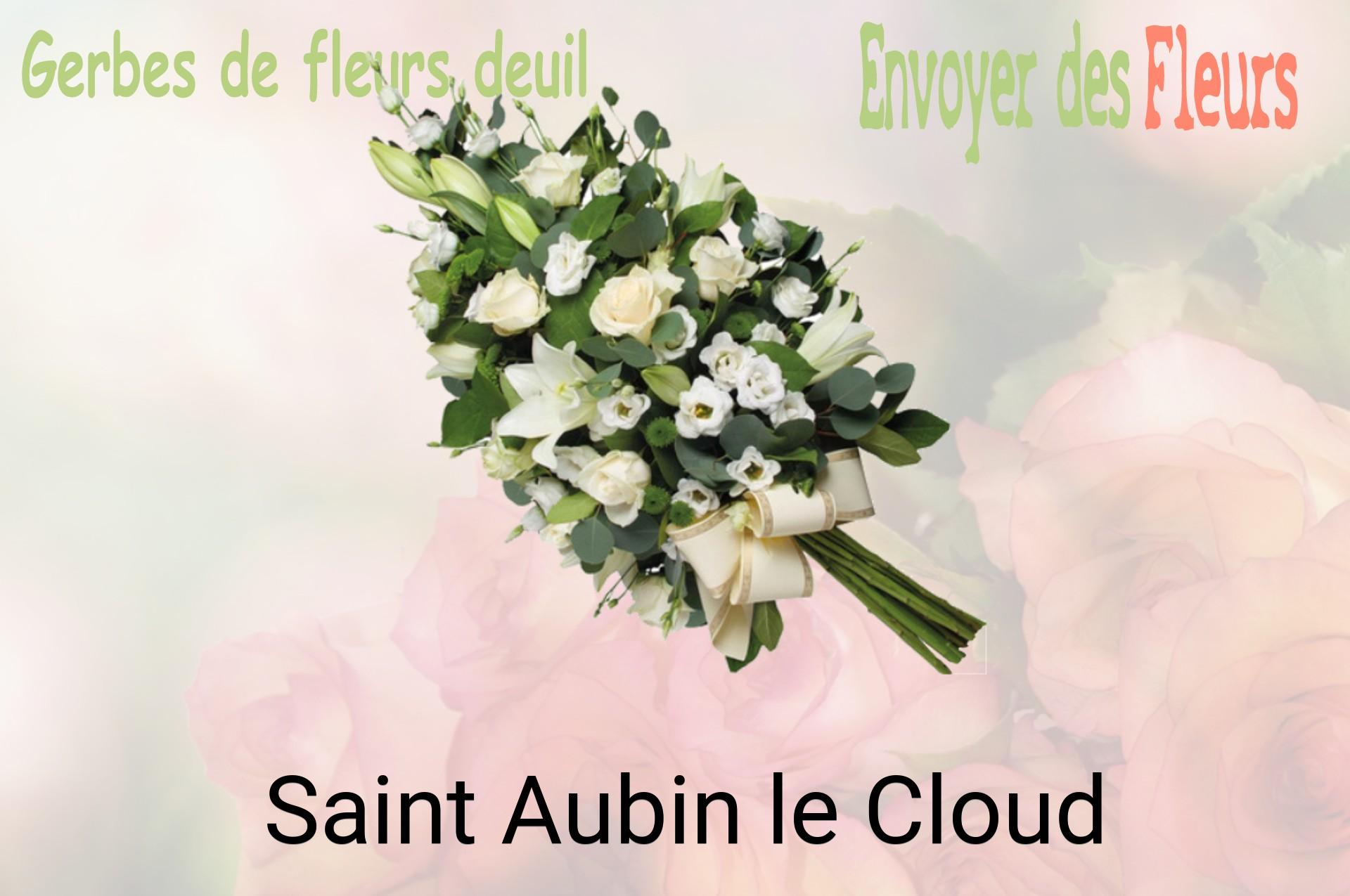 Gerbe de fleurs de deuil livrée à Saint-Aubin-le-Cloud